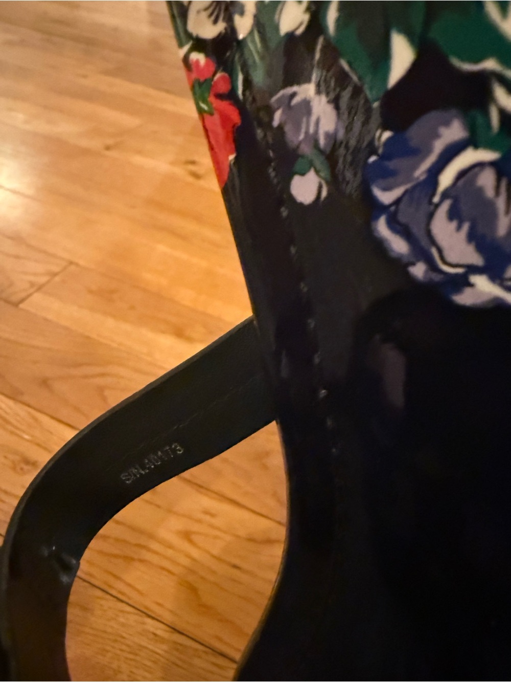 NEW Tory Burch Miller Navy Tea Party Floral Patent Leather Sandals - Picture 6 of 12